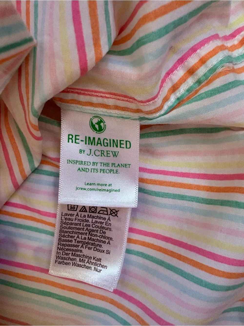J. Crew pajama Striped short-sleeve top